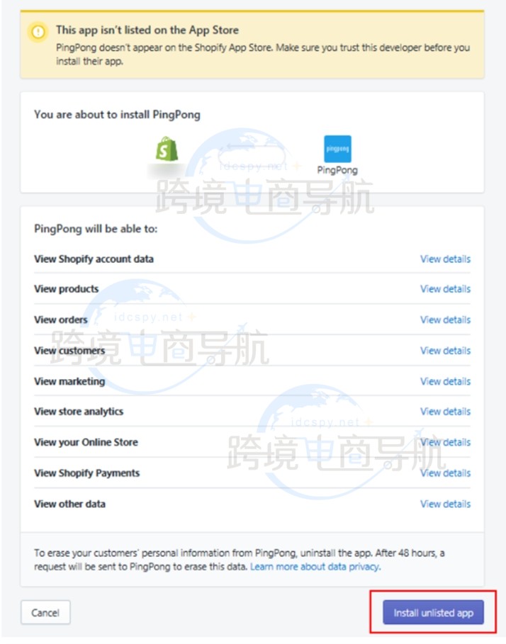 Install unlisted app