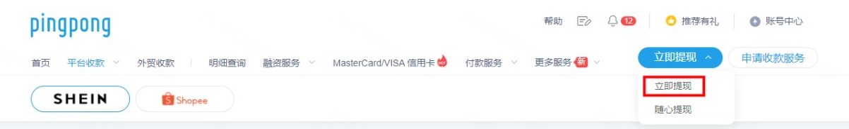 PingPong查询结汇额度