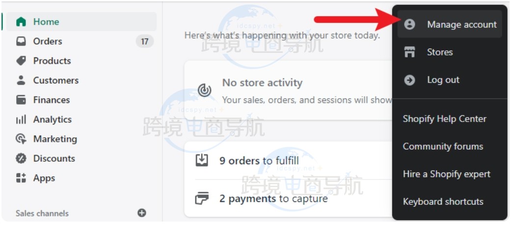 Shopify后台