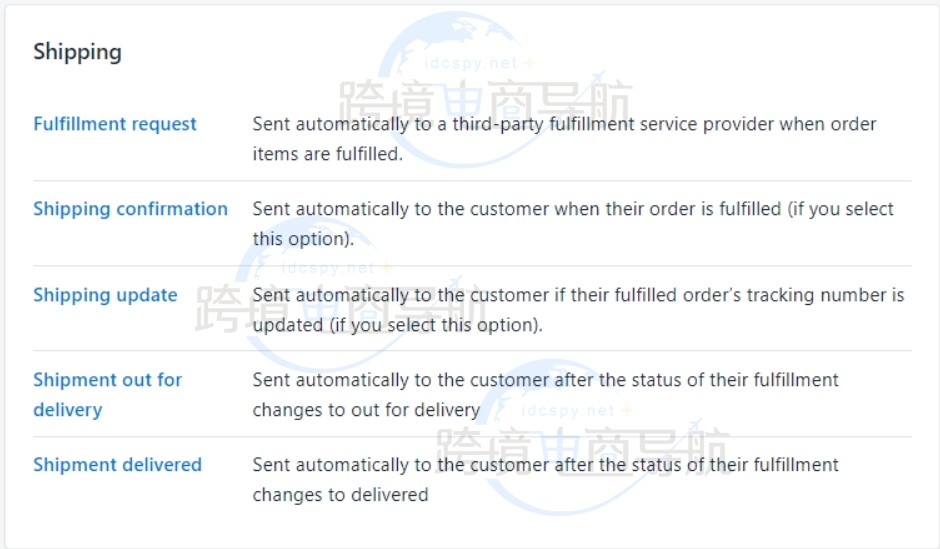 物流发货类通知