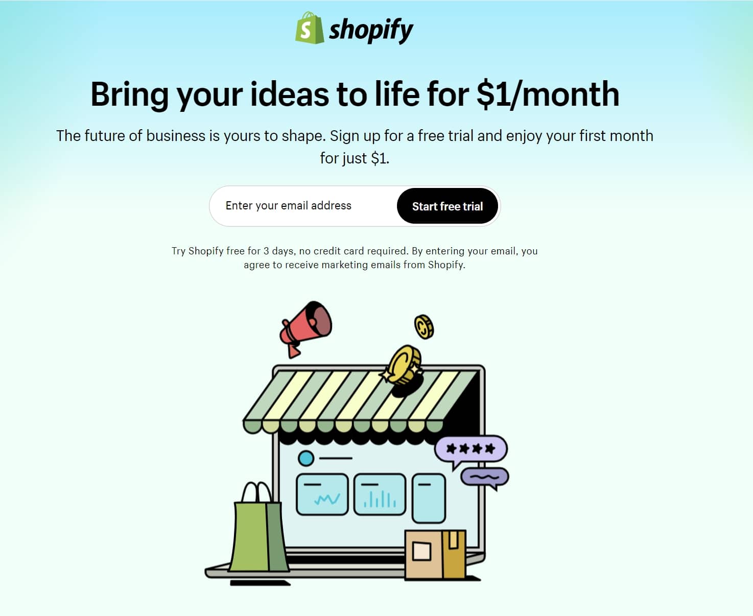 Shopify开店免费试用