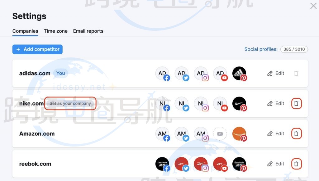 停止跟踪所有公司社交媒体