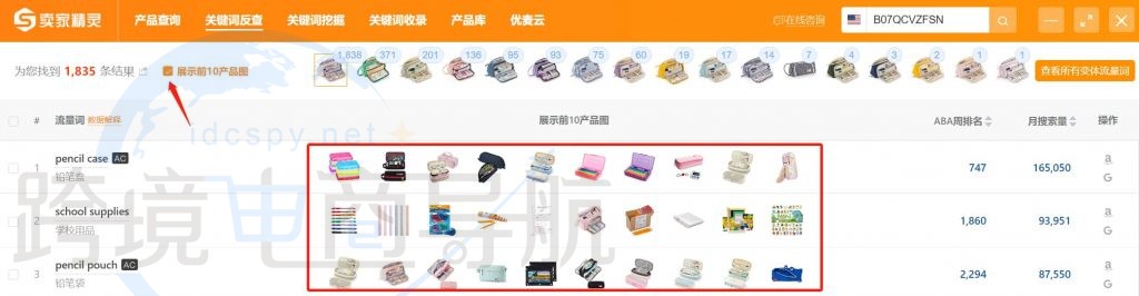 展示前10产品图