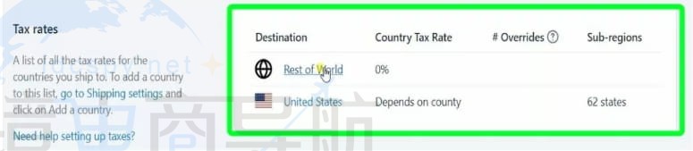 单击“世界其他地方