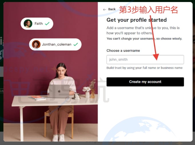 点击Great my account