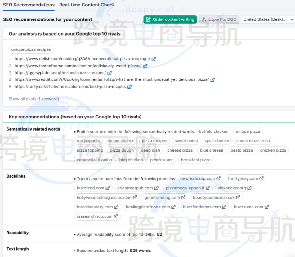 获取内容优化建议