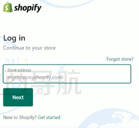 登录Shopify后台