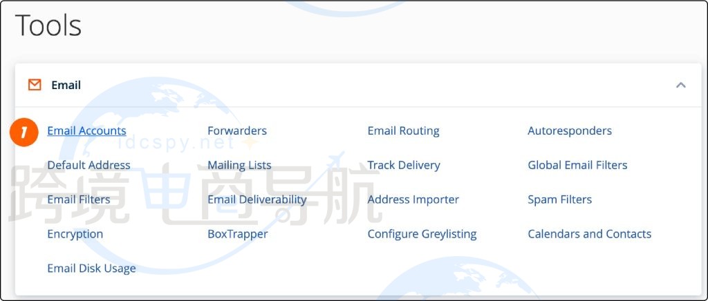 选择Email Accounts或 Mail