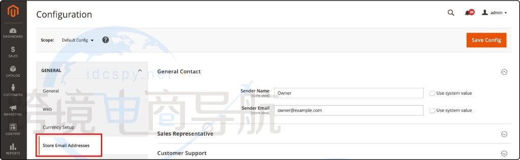 选择Store Email Addresses