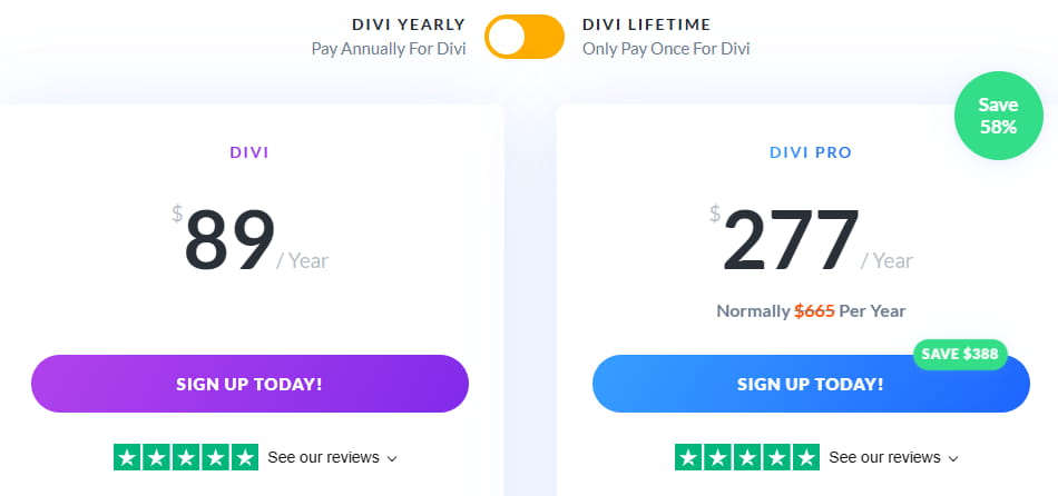 WordPress Divi主题价格
