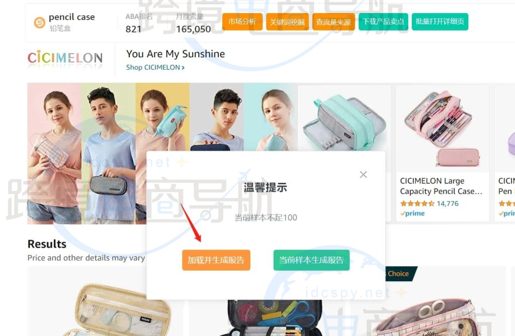 点击加载并生成报告按钮