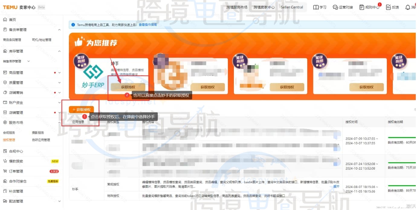 常规授权和特殊授权