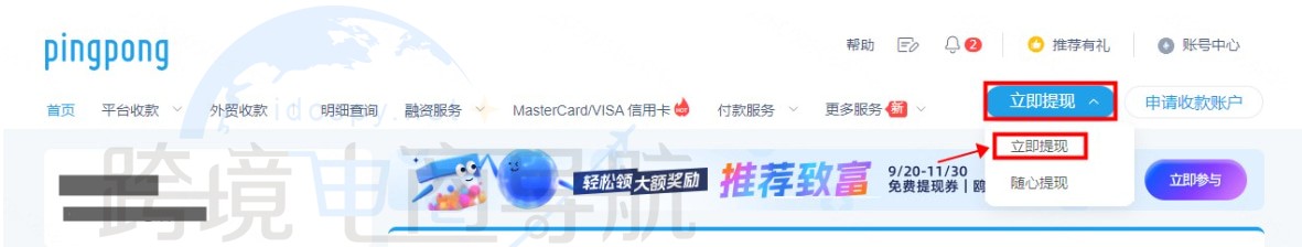 PingPong查询结汇额度