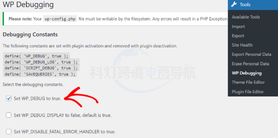 使用插件启用调试模式
