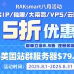 raksmart八月活动