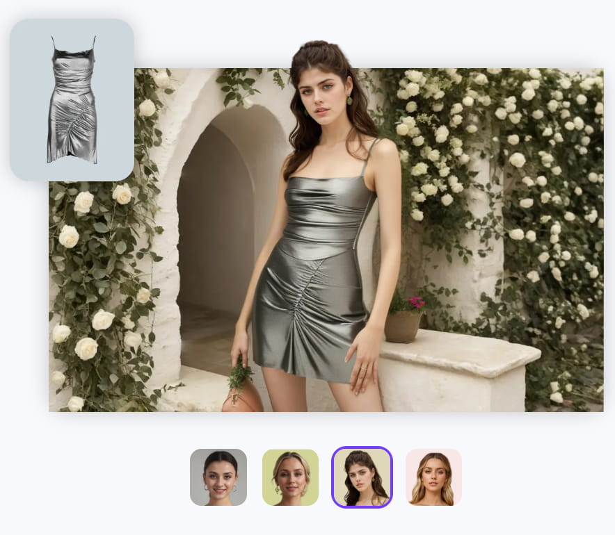 平铺服装一键上身