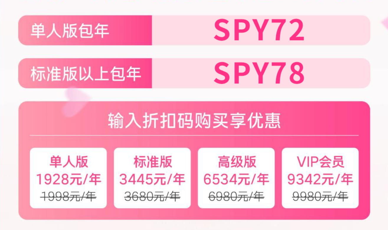 购买卖家精灵包年方案至高享7.2折